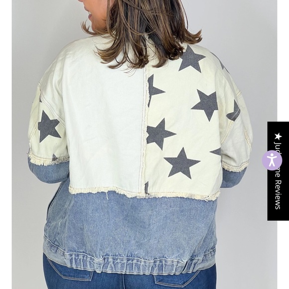 Look Up At The Stars Denim Jacket POL - Picture 4 of 4